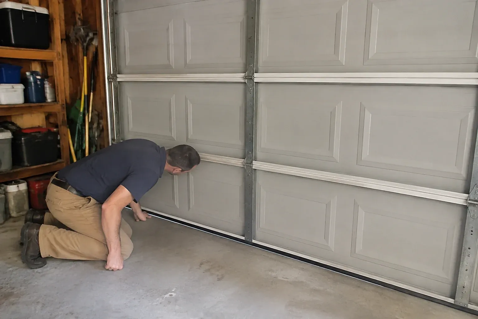 Illustrative garage doors scene; not an actual job — Garage Door Perimeter Weatherstrip, Collingwood
